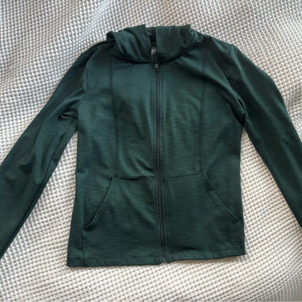 Beyond Yoga Heather Rib Zip Up Hoodie XS Made in USA